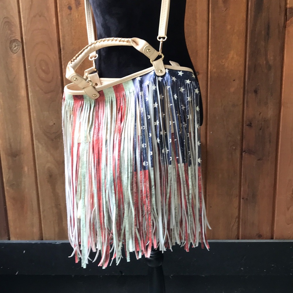 Womens fringe American flag  🇺🇸 purse